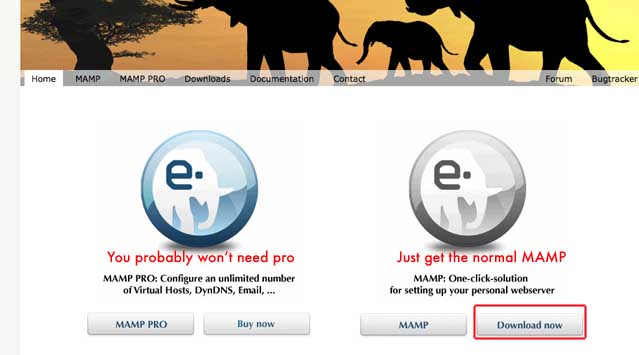 Choose non-pro MAMP for a basic Mac install There is little reason to pay for MAMP, the basic version will do all you realistically want. You could buy the pro version to support them though.