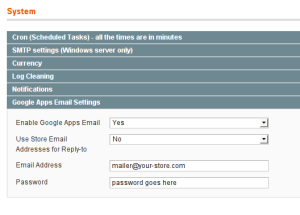 email-config The Gmail and Google Apps email configuration for Magento is very easy.