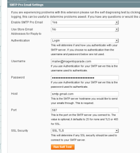 ASchroder.com SMTP Pro Configuration This shows the Configuration options for the SMTP Pro extension.