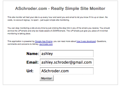 The whole website monitor - too simple The whole website monitor - too simple