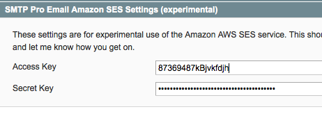 SES Email Settings